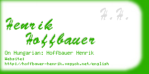 henrik hoffbauer business card